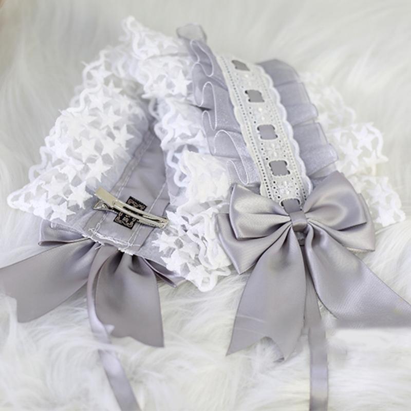 Women Accessories App - 39BD 스타 레이스 리본 Bowknot 머리띠
