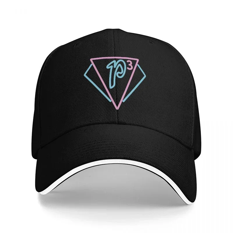 Women Accessories Logo Design - 새로운 P3 로고 야구 모자 블랙,