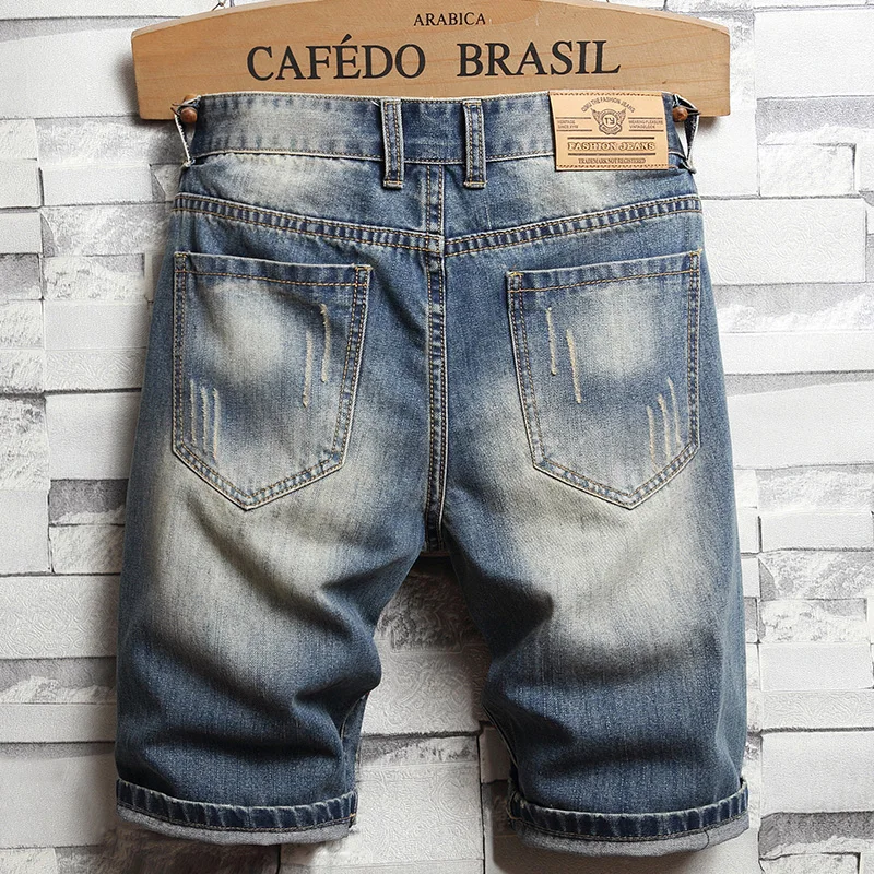 여름 옷 새로운 남성 빈티지 찢어진 짧은 청바지 str - Levis Jeans 501 리뷰 및 가격