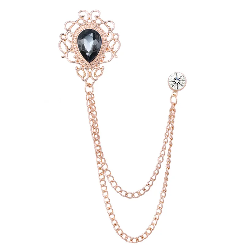 뉴 빈티지 태슬 체인 라인스톤 크리스탈 라펠 핀 - 유 - Women'S Accessories For Suit 리뷰 및 가격