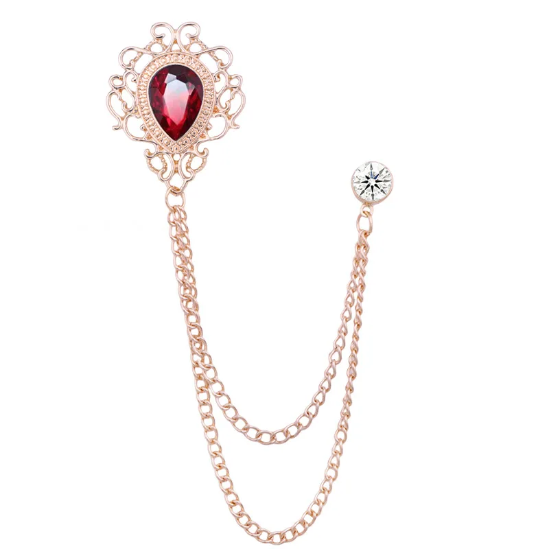 뉴 빈티지 태슬 체인 라인스톤 크리스탈 라펠 핀 - 유 - Women'S Accessories For Suit 리뷰 및 가격