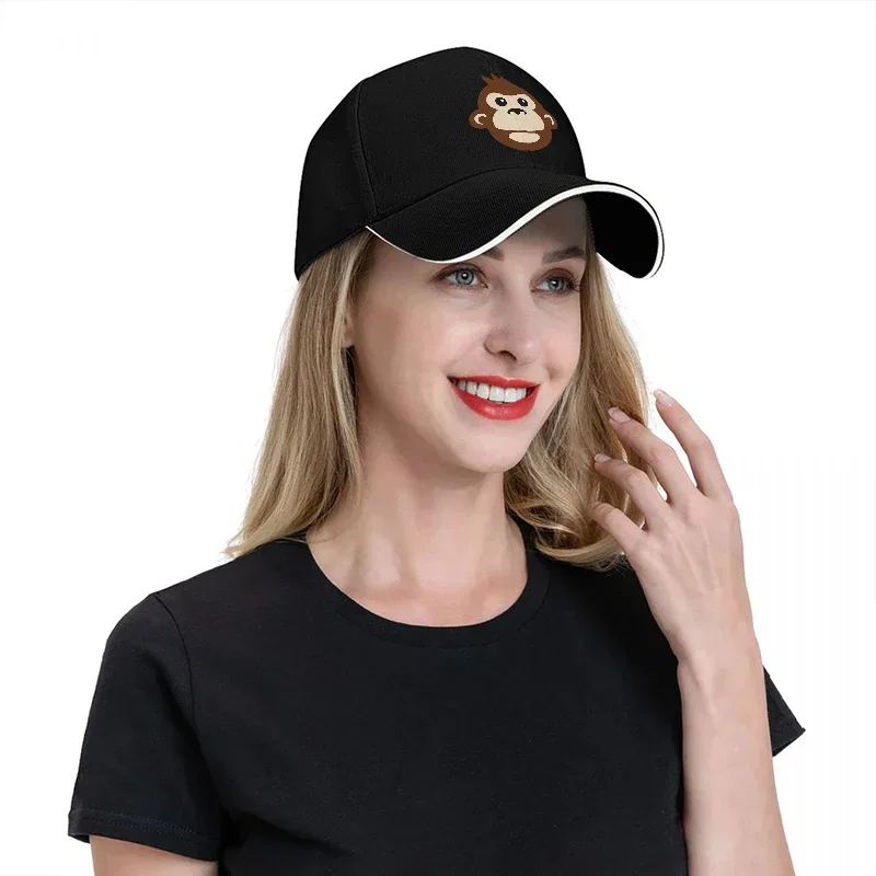 새로운 원숭이 얼굴 로고 야구 모자 남성과 여성을 위한 - Women Accessories Logo Design 리뷰 및 가격