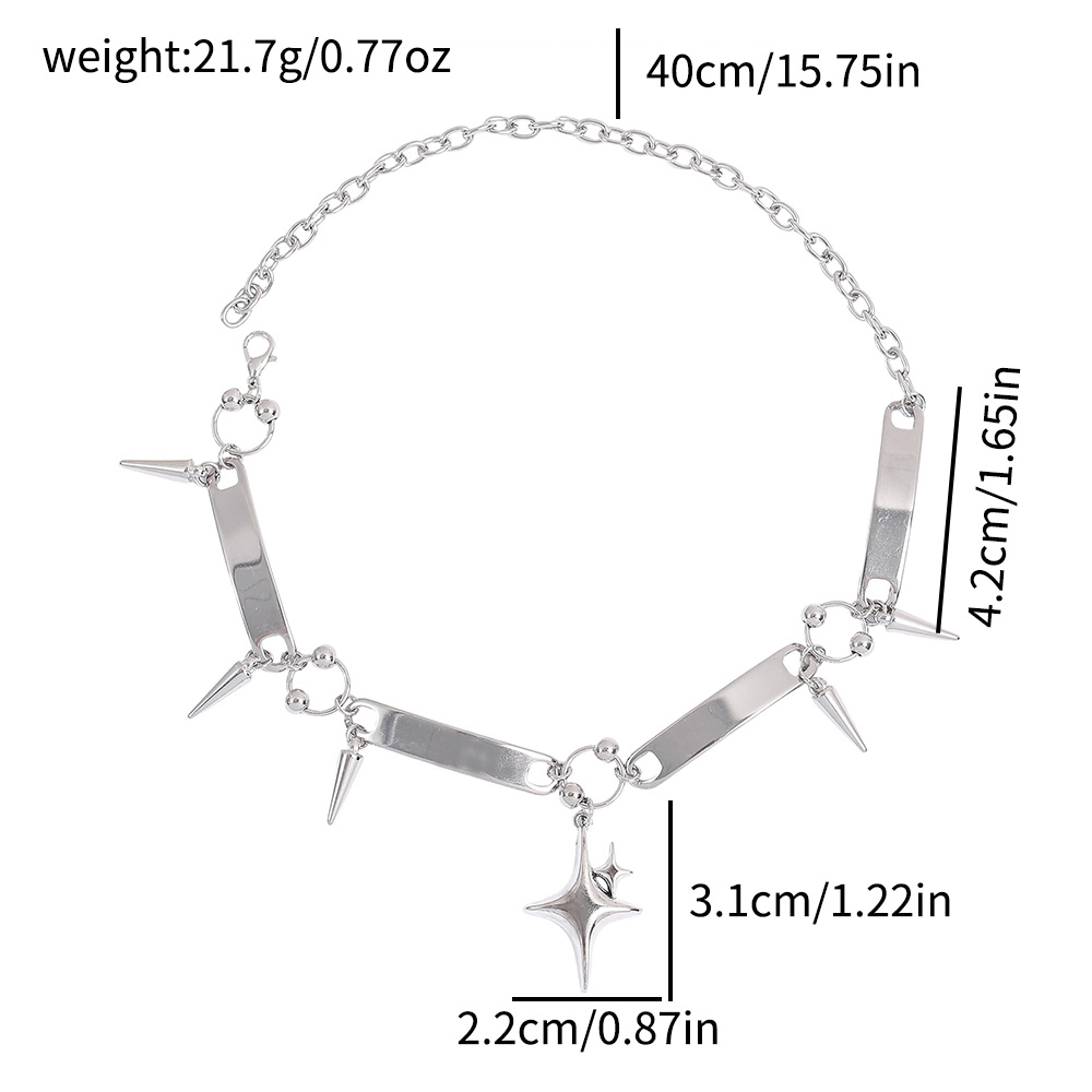 펑크 스타 리벳 초커, 록 주얼리, Y2K 액세서리,  - Women'S Y2K Accessories 리뷰 및 가격