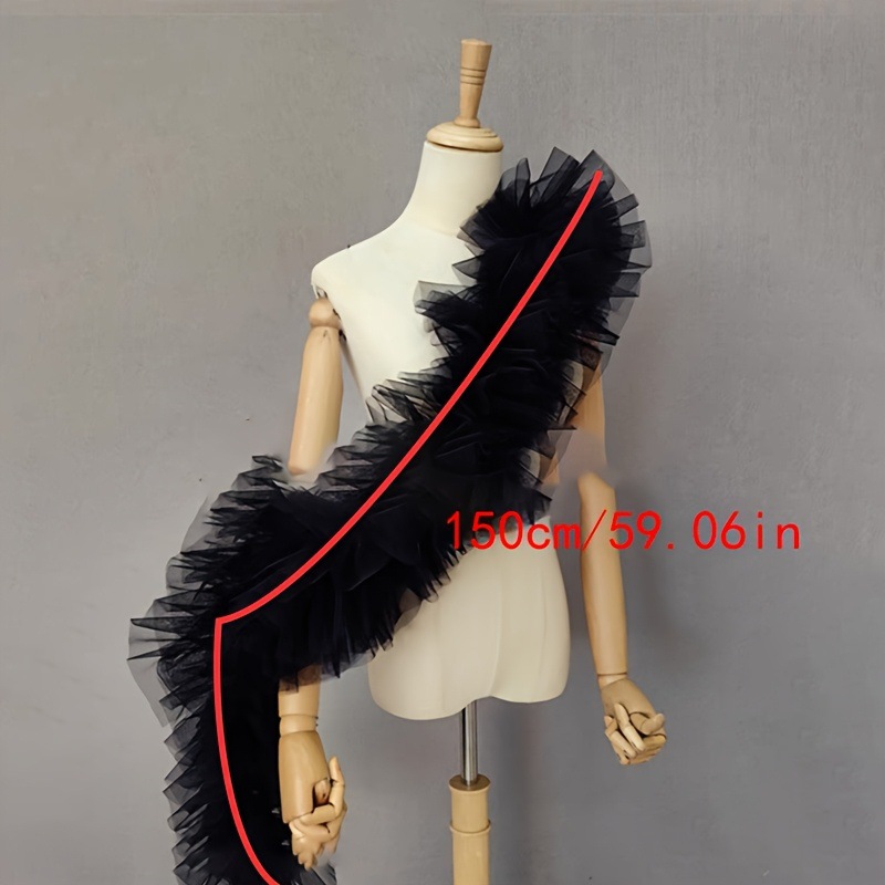 검은색 푹신한 거즈 숄 신부 웨딩 사진 촬영 무대 캣워 - Women Accessories Photos 리뷰 및 가격