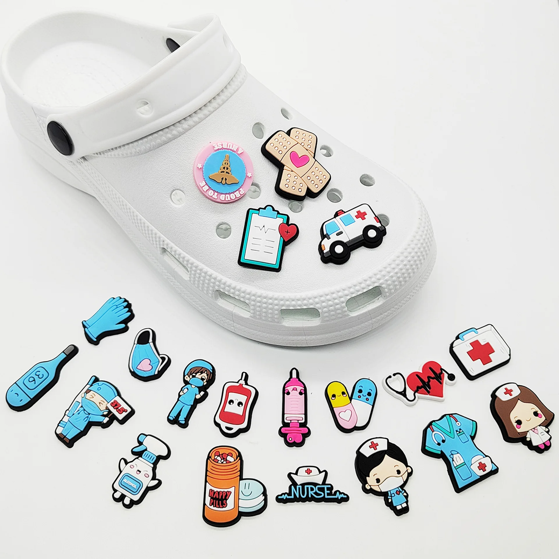 크록스 액세서리용 PVC 신발 참, 의료 병원 배지,  - Women'S Accessories Crocs 리뷰 및 가격