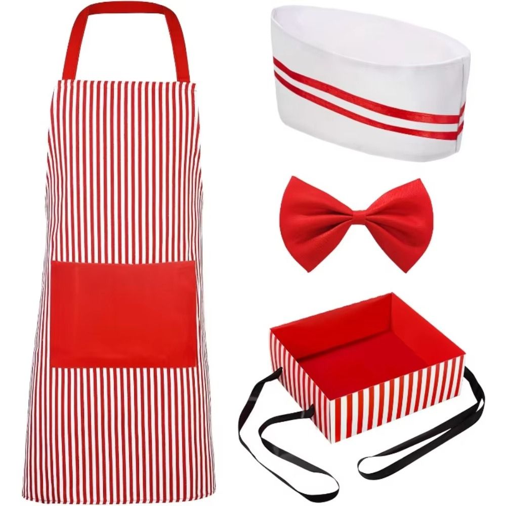 카니발 서커스 웨이터 코스프레 앞치마 모자 포함 빨간색 - Women Kitchen Accessories 리뷰 및 가격