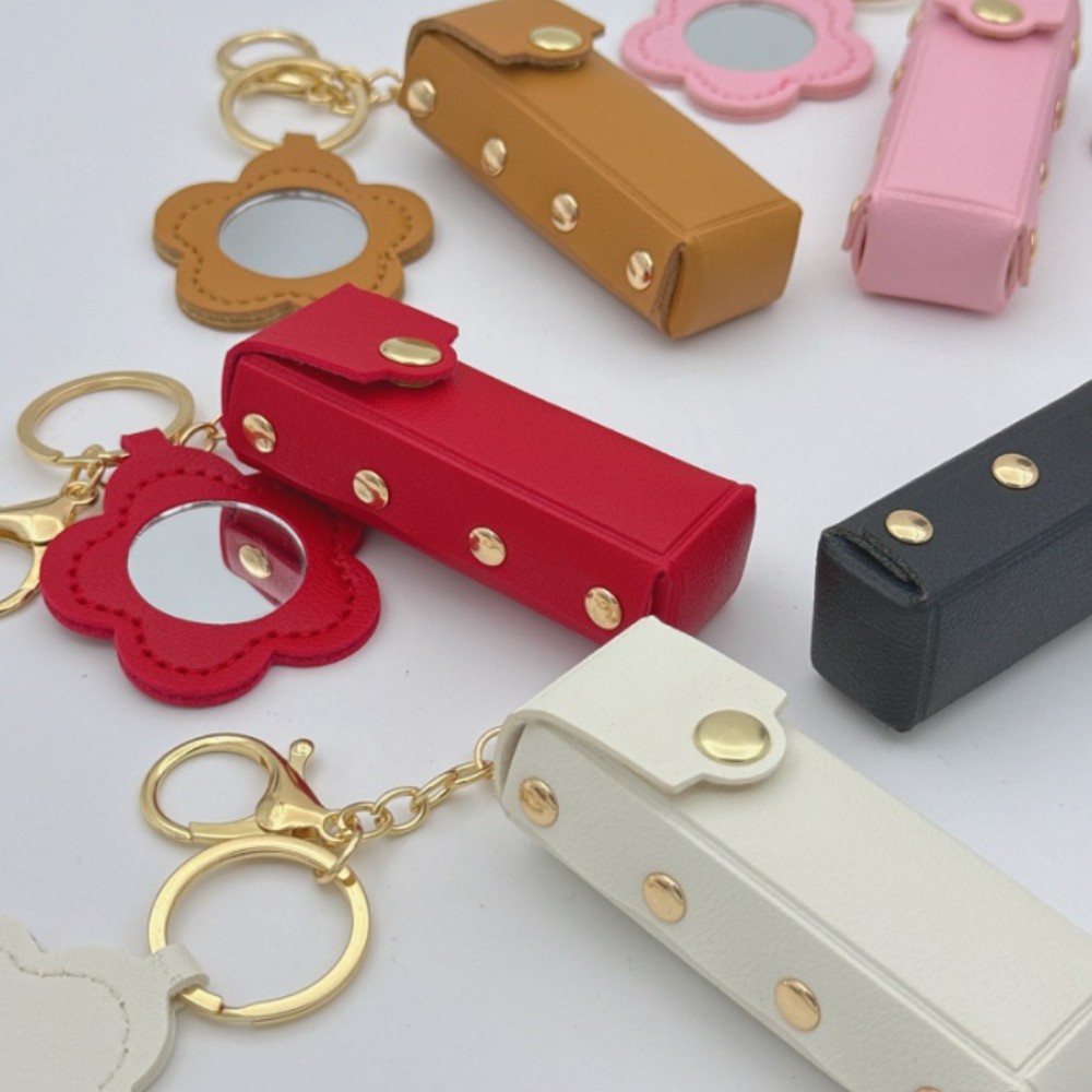 1pce 휴대용 립스틱 케이스 가방 참 장식 꽃 거울  - Women Accessories Pouch 리뷰 및 가격