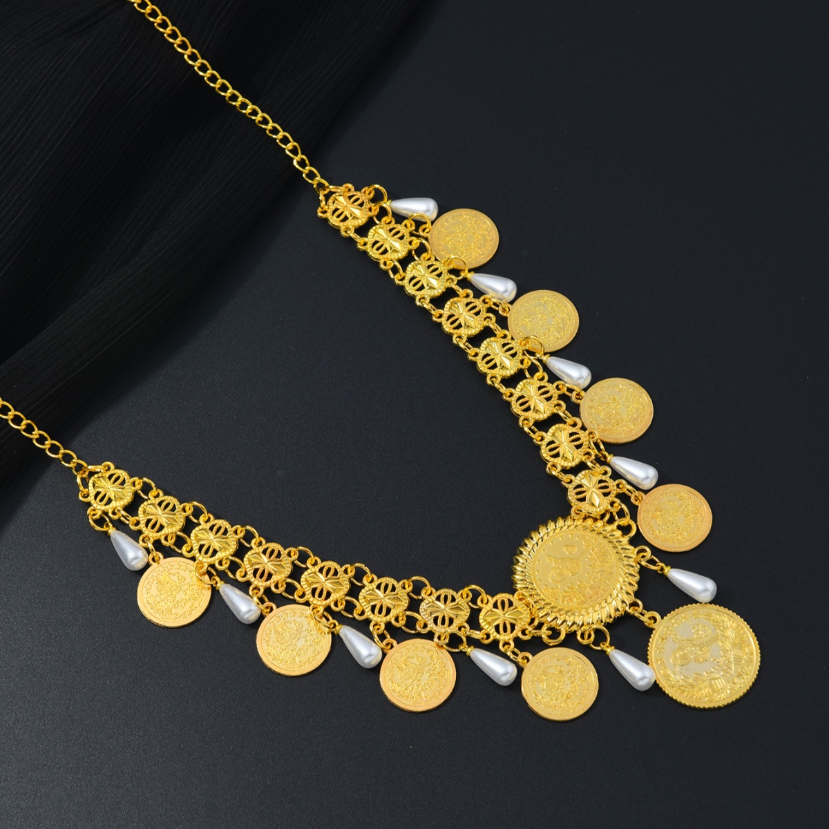 쿠르드족 헤드피스 장신구 이집트 금색 금속 동전 모조  - Women'S Egyptian Accessories 리뷰 및 가격