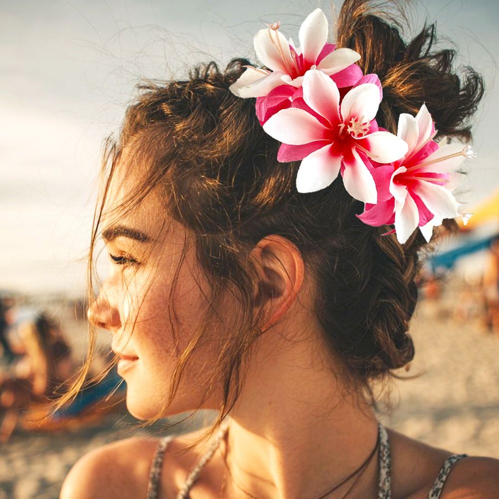 패브릭 인공 꽃 헤어 스크런치 가볍고 재사용 가능한 꽃 - Women Accessories Photos 리뷰 및 가격
