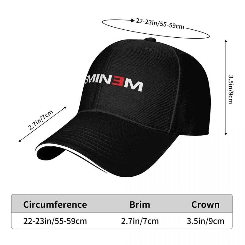 새로운 EMIN3M 로고 야구 모자 블랙과 화이트 트림 - Women Accessories Logo Design 리뷰 및 가격