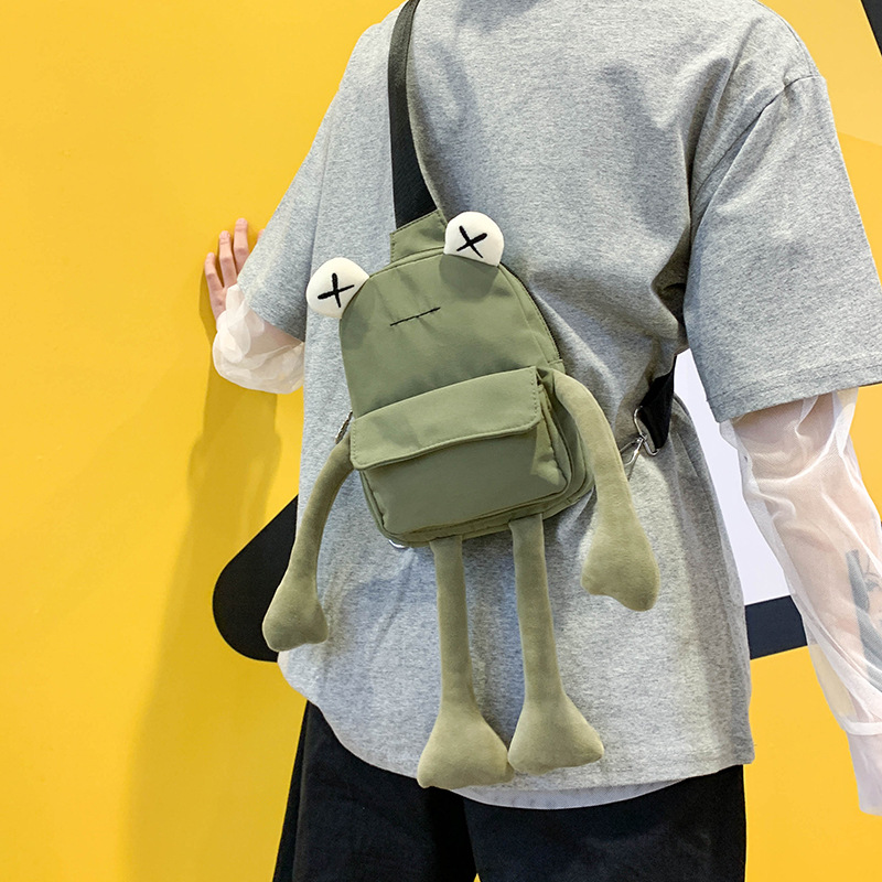 개성 있는 소녀 작은 가방, 타이드 만화, 귀여운 개구 - Women Accessories Pouch 리뷰 및 가격