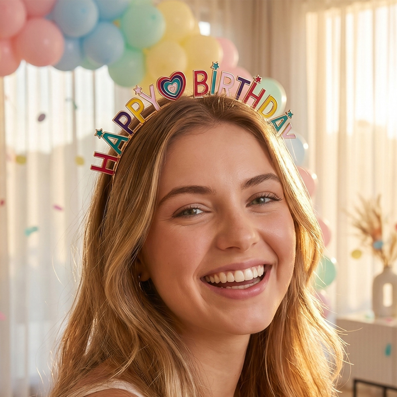 생일 머리띠 여성 공주 왕관 화려한 에나멜 문자 디자인 - Women Accessories Photos 리뷰 및 가격