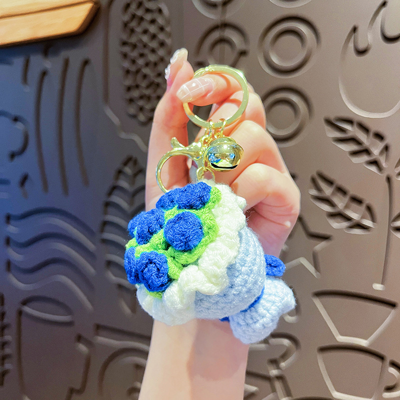 여성용 니트 부케 자동차 액세서리 키체인, 금속 아연  - Women Accessories Bouquet 리뷰 및 가격
