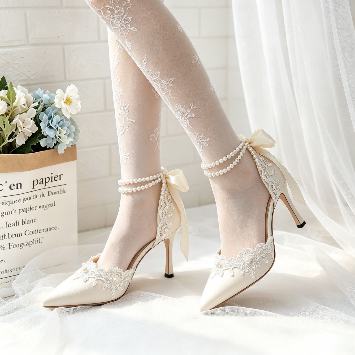 여성용 하이힐 진주 파티 슈즈 로리타 코스프레 y2k  - Women'S Y2K Accessories 리뷰 및 가격