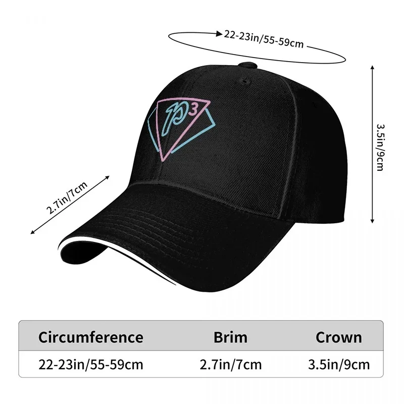 새로운 P3 로고 야구 모자 블랙, 네온 핑크 및 블루 - Women Accessories Logo Design 리뷰 및 가격