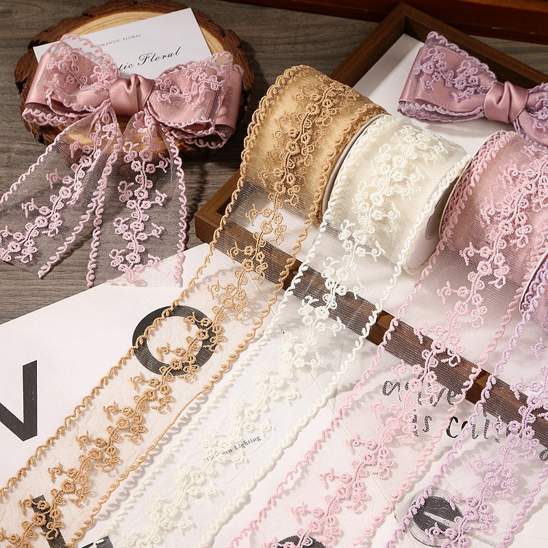 1 야드 꽃무늬 자수 레이스 리본 5cm 폭 여성용 D - Women Accessories Bouquet 리뷰 및 가격