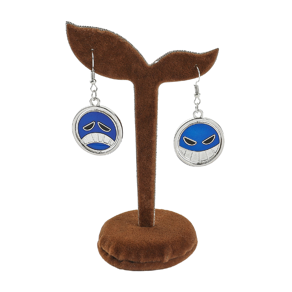 창의적인 회전식 웃는 얼굴 만화 애니메이션 피규어 귀걸 - Women Accessories Earrings 리뷰 및 가격