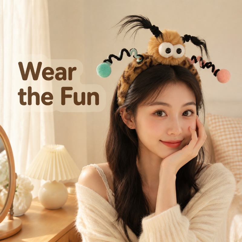 귀여운 푹신한 몬스터 눈 모양 헤어밴드 부드럽고 미끄럼 - Women Accessories Photos 리뷰 및 가격