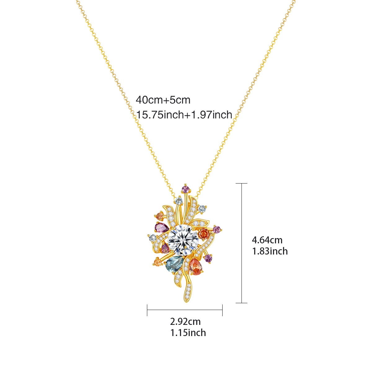 Fxlry 여성 패션 화려한 꽃 꽃다발 지르콘 목걸이  - Women Accessories Bouquet 리뷰 및 가격