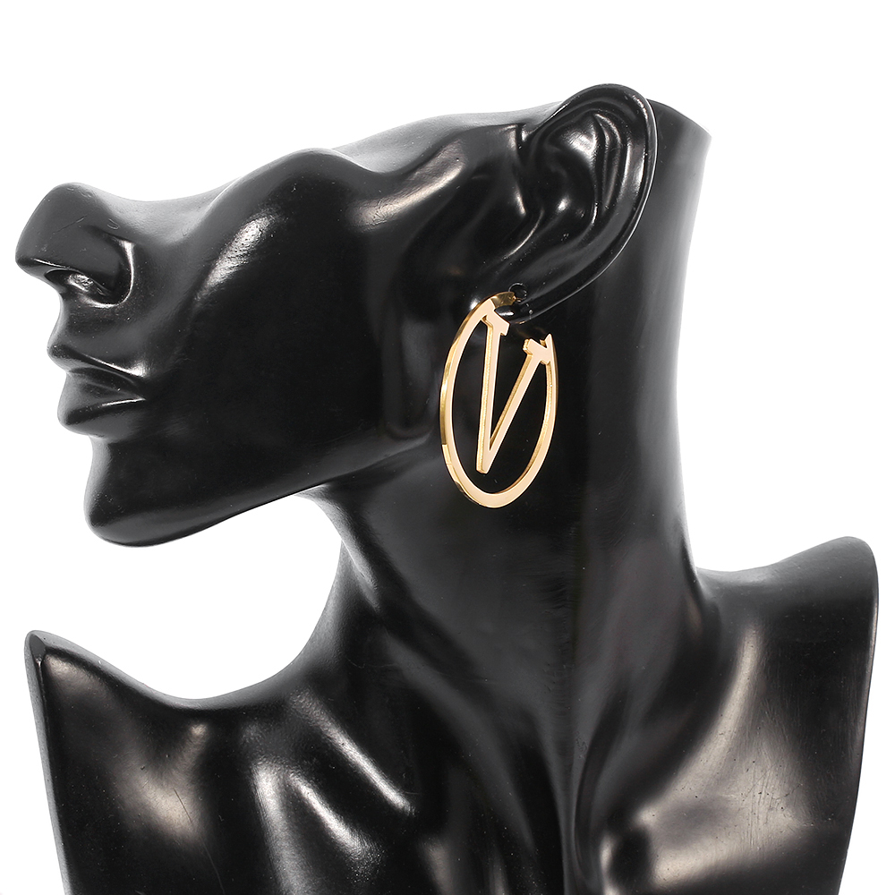 패션 미니멀리스트 속이 빈 V자 메탈 스터드 귀걸이 여 - Women Accessories Earrings 리뷰 및 가격