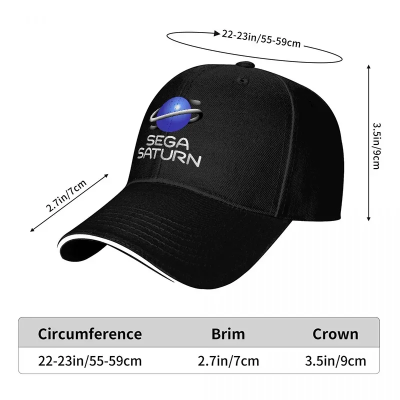 새로운 SEGA SATURN 로고 야구 모자 블랙 블루 - Women Accessories Logo Design 리뷰 및 가격