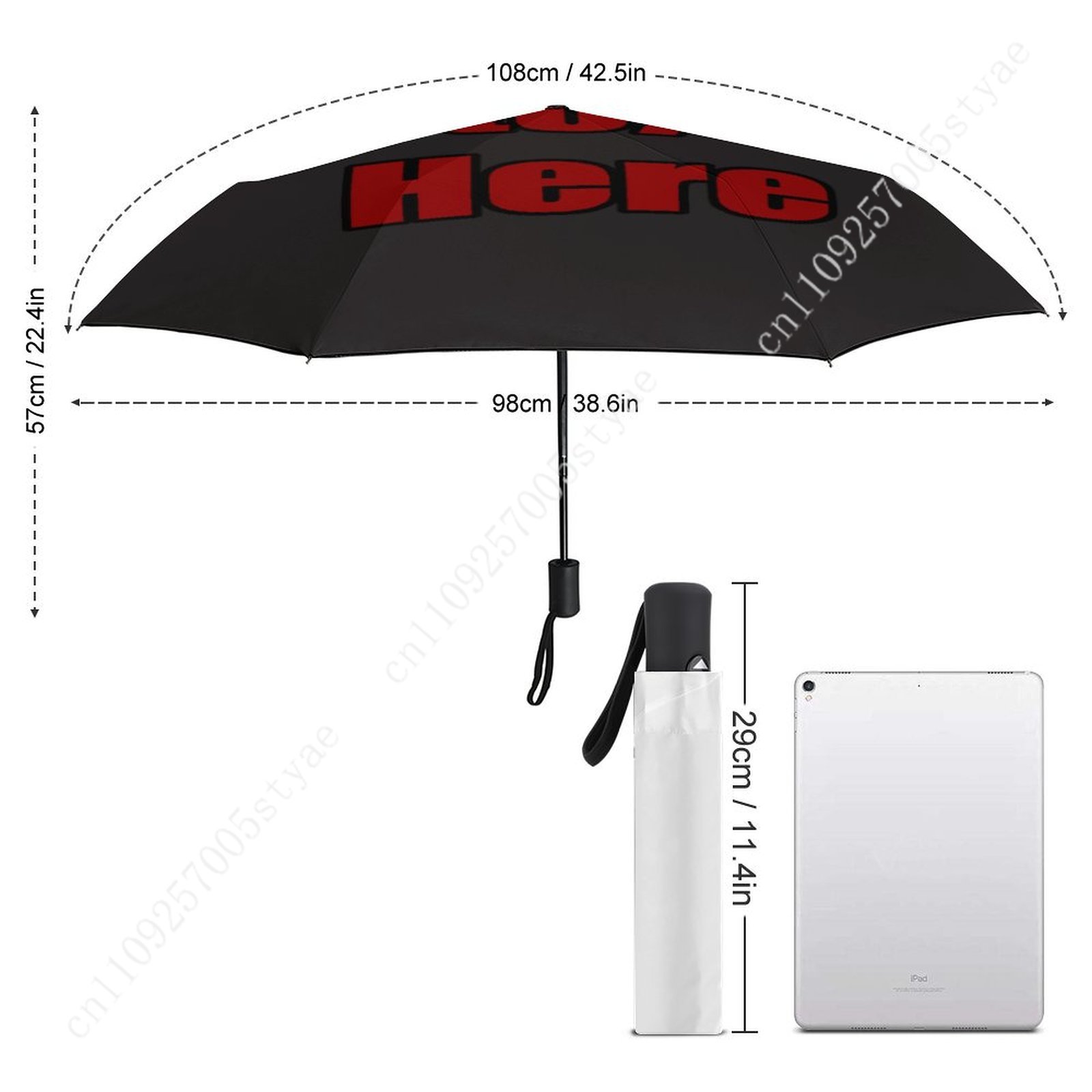 맞춤형 자동 우산 남녀 고품질 우산 사진 텍스트 로고  - Women Accessories Logo Design 리뷰 및 가격
